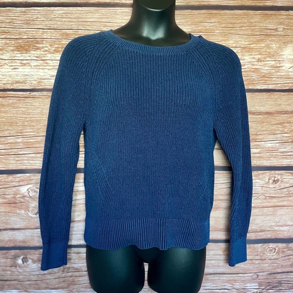 Knit Sweater L Gap Ribbed Knit Great Lines Long Sleeve Top Shirt